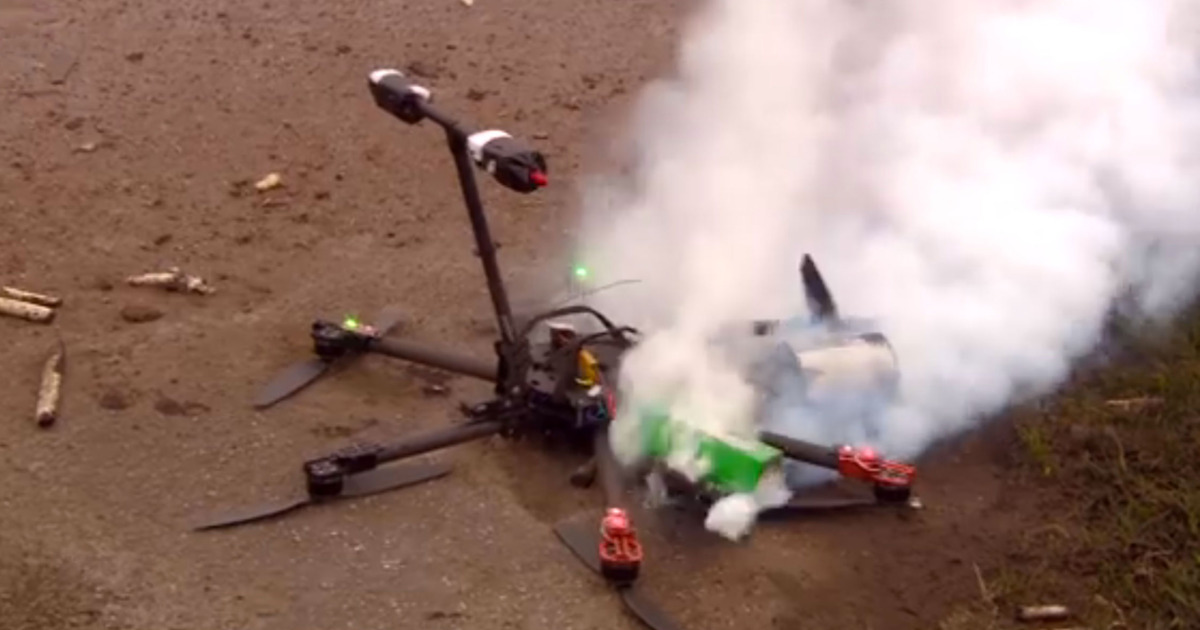 Drone crash paris